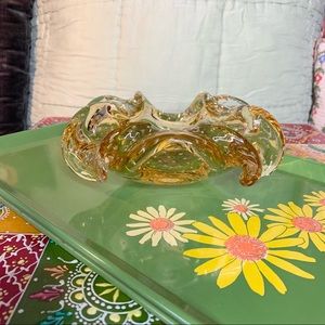 Amber Glass Controlled Bubble Dish